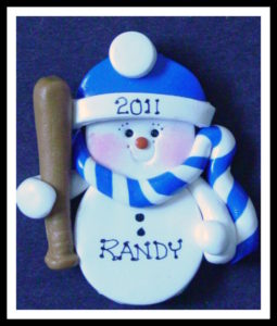 BASEBALL SNOWMAN