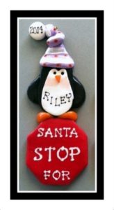 SANTA STOP ..PENGUIN...WAITING FOR SANTA