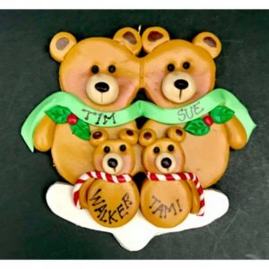 BEAR COUPLE WITH 2 KIDS