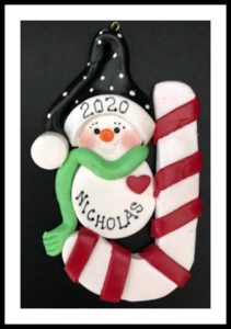 SNOWMAN ON CANDYCANE