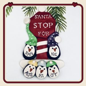 SANTA STOP...PENGUIN FAMILY