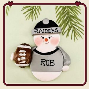 FOOTBALL SNOWMAN GREY & BLACK