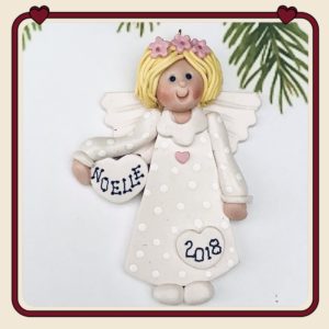 WHITE ANGEL CHRISTMAS ORNAMENT