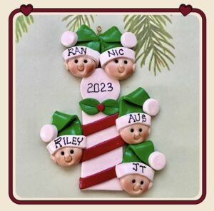 CANDY-CANE WITH 5 ELVES...LIMITED SUPPLY AVAILABLE....ORDER EARLY)