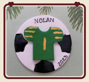 SOCCER BALL / JERSEY PERSONALIZED WITH NAME, YEAR, PLAYER NUMBER. DIFFERENT COLOR JERSEYS AVAILABLE.