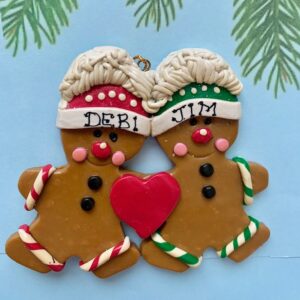 GINGERBREAD COUPLE PERSONALIZED CHRISTMAS ORNAMENT